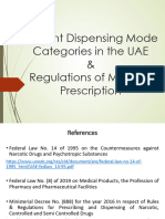 Pharmacy Law - Current Dispensing Mode Categories in The UAE & Regulations of Medical Prescription