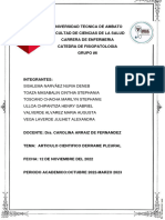 Articulo Cientifico Derrame Pleural - Grupo 6 - Fisiopatologia