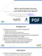 Does It Pay Off To Add Portable Stimulus Layer On Top of Uvm Ip Block Test Bench Presentation