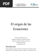 El Origen de Las Ecuaciones