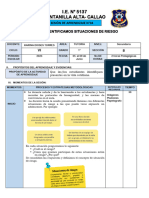 SESIÓN 4 TUTORIA Identificamos Situaciones de Riesgo II