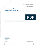 IEC TS 61836 - 2016 Solar Photovoltaic Energy Systems-Terms, Definitions and Symbols