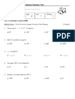 Chapter 5 Test - Trigonometric Functions January 2008