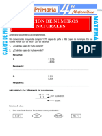 Adicion de Numeros Naturales para Cuarto de Primaria