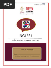 Primer Semestre . - Guia Didactica Estudiante . - Inglés I