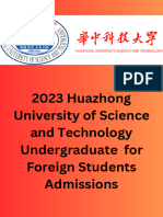 2023-Huazhong University of Science and Technology Undergraduate For Foreign Students Admissions