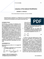 Newman, J. S. Experimental Evaluation of Fire-Induced Stratification