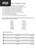 Ficha de Trabalho Escalas - Partitura Completa