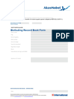 Biofouling Record Book Form