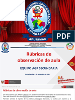 Observación en El Aula - Rúbricas DDD 2022 Secundaria