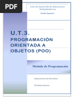 Unidad 3. Programación Orientada A Objetos (Poo)