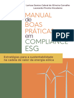 MANUAL DE BOAS PRAìTICAS EM COMPLIANCE ESG - Estrateìgias para A Sustentabilidade Na Cadeia de Valor Da Energia Eoìlica