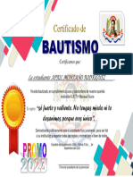 Certificado de Bautismo Xs