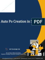 Auto Po Creation in SAP