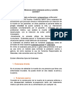 Cuál Es La Diferencia Entre Eutanasia Activa y Suicidio Asistido