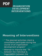 Organisational Development and Intervention