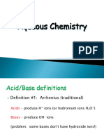 Aqueous Chemistry Lecture 2 & 3 