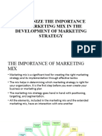 Recognize The Importance of Marketing Mix in The Development of Marketing Strategy