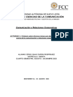 1.1 Síntesis Sobre Diversos Temas Que Abarcan Contenido Acerca de La Comunicación y Relaciones Corporativas.