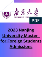 2023-Nanjing University Master For Foreign Students Admissions