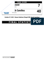 SU - UNC - Box Score