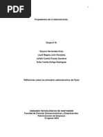 Reflexiones Sobre Los Principios Administrativos de Fayol