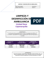 Pets Limpieza y Desinfección de Ambulancia