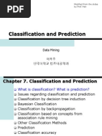 Classification and Prediction: Data Mining 이복주 단국대학교 컴퓨터공학과