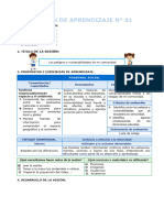 Sesiones de Aprendizaje - EDA VIII Semana 1 - Editora Quipus Perú