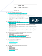 EXERCISE Application Job Letter