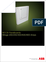 Mirage MCCB Panel Board Datasheet