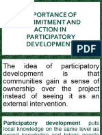 3 - Importance of Commitment and Action in Participatory Development