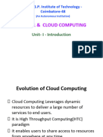 Cs8791 & Cloud Computing: Unit-I - Introduction