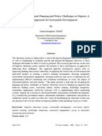 Navigating Educational Planning and Policy Challenges in Nigeria: A Holistic Approach For Sustainable Development