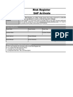 PM 97 Sample Risk Register