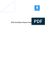 HVAC Air Balance Report Template