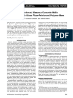 Analysis of Unreinforced Masonry Concrete Walls Strengthened With Glass Fiber-Reinforced Polymer Bars