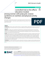 A Randomised Controlled Trial On The Effects of Structural Education Module Among Women With PCOS On Nutrition and Physical Activity Changes