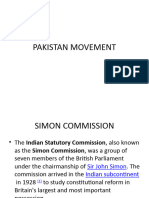 Pakistan Movement-1927 To 1939