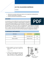 Informe #2 Ecuaciones Empíricas Meliza Yeraldine