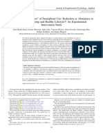 Finding The "Sweet Spot" of Smartphone Use Reduction or Abstinence To Increase Well-Being and Healthy Lifestyle! An Experimental Intervention Study