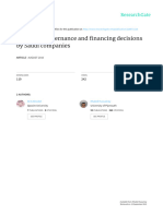 Corporate Governance and Financing Decisions by Saudi Companies