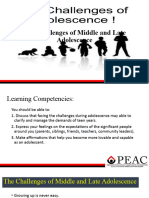 Lesson 4 The Challenges of Middle and Late Adolescence