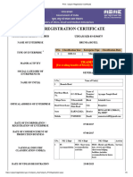 Brunda Tea Stall Udyam Registration Certificate