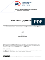 DEFAGO C - Nombrar y Predicar Del Conocimiento Gramatical A Una Gramatica Pedagogica