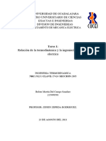 Relación de La Termodinámica y La Ingeniería Mecanica Electrica