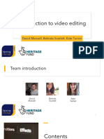 Introduction To Video Editing 1