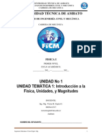 Fisica I Mecanica Unidad Tematica 1 Introducción A La Fisica, Unidades y Manitudes