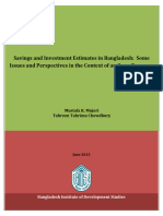 Savings and Investment Estimates in Bangladesh - Some Issues and Perspectives in The Context of An Open Economy