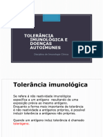 Tolerância Imunológica E Doenças Autoimunes: Disciplina de Imunologia Clínica